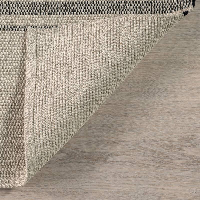 Bergamot Striped Cotton Area Rug