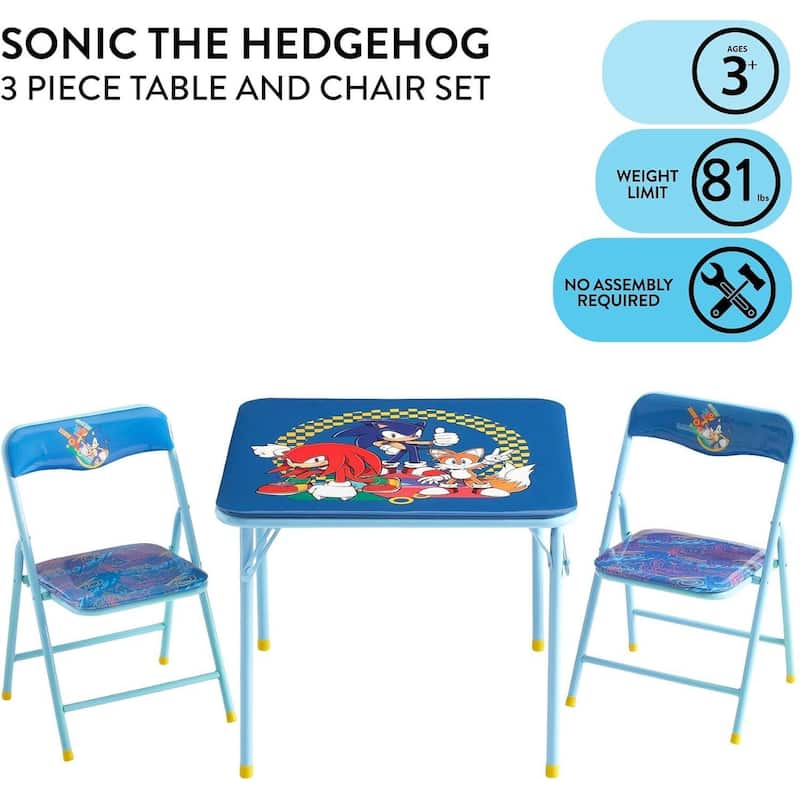 Sega Sonic The Hedgehog Kids Table and Chair Set
