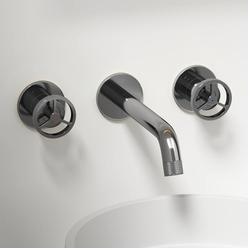 VIGO Cass 3" H 2-Handle Wall Mount Bathroom Faucet - Chrome