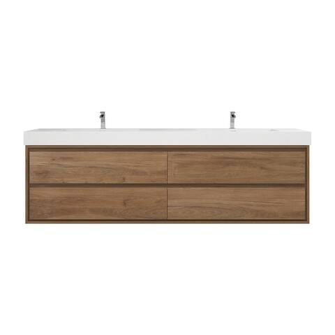 Morava 84" Floating Vanity with Double Sink