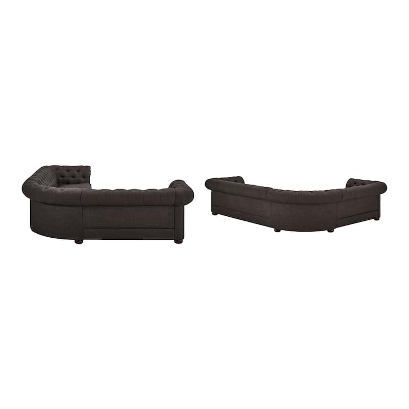 Gdansk 6-Seat L-Shaped Chesterfield Sectional Sofa