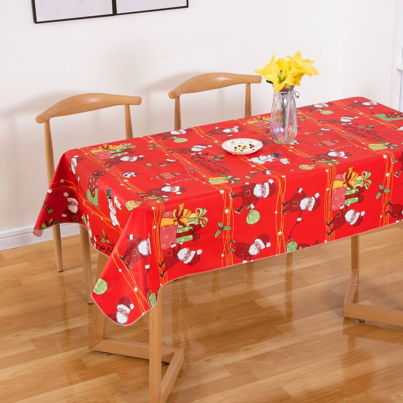 Celebrate tablecloth Great flannel back Gradient pink grid pattern