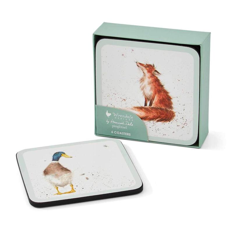 Pimpernel Wrendale Designs Coasters, Set of 6 - 4.1 in