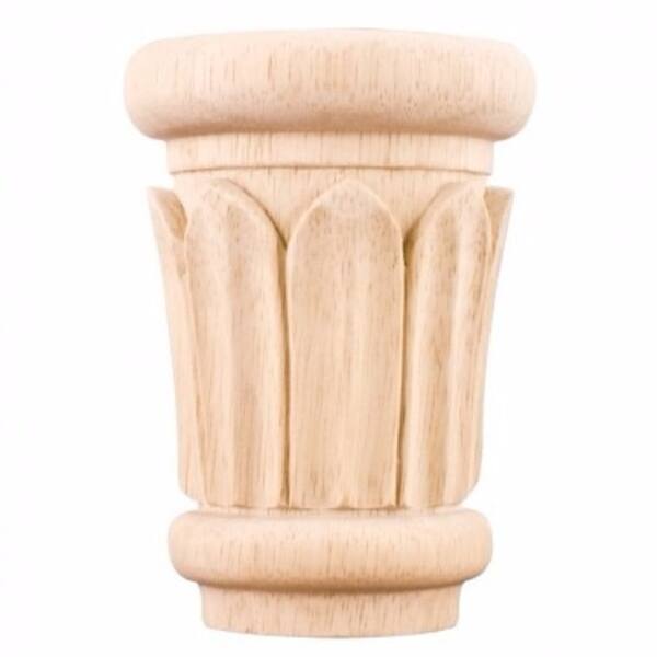 slide 1 of 1, Hardware Resources Capital with Reed Styling, 4-3/4"H x 3-7/16"W x Natural Oak