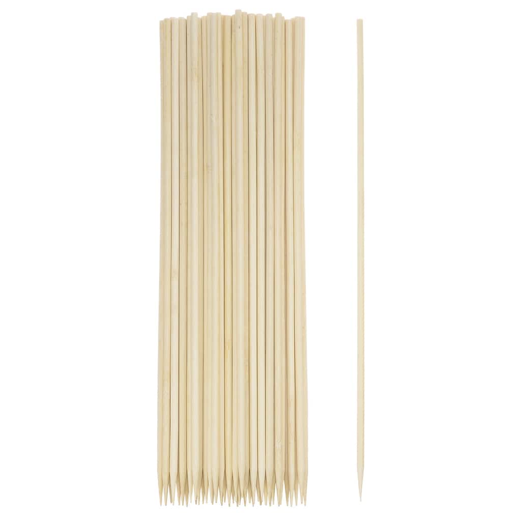 100pcs Bamboo Skewers Sticks 16 Nch 5mm Dia Natural Wooden Cocktail Picks - 16"