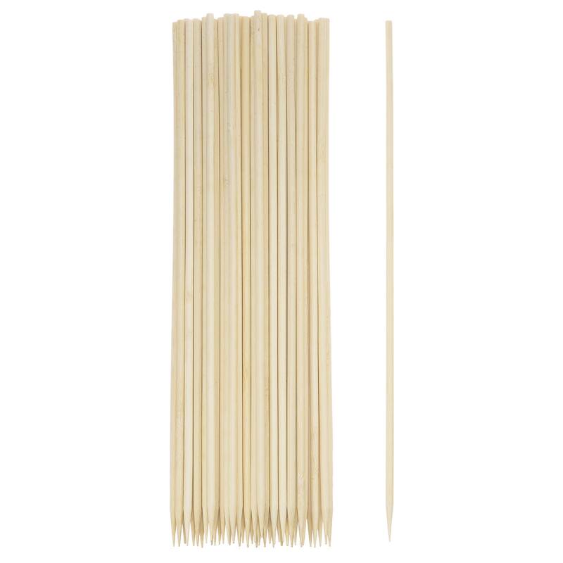100pcs Bamboo Skewers Sticks 16 Nch 5mm Dia Natural Wooden Cocktail Picks - 16"
