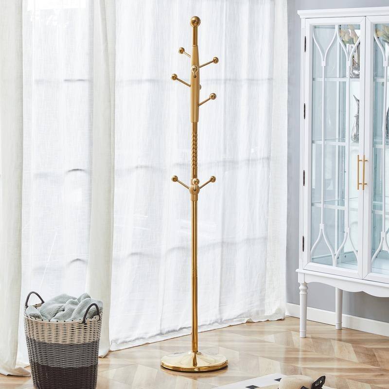 72" Stainless Steel Coat Rack with Solid Wood Brackets, Modern and Detachable