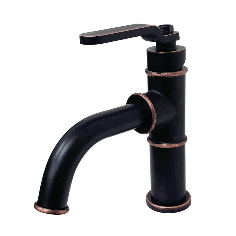 Kingston Brass Whitaker Single-Handle Bathroom Faucet with Push Pop-Up - Naples Bronze