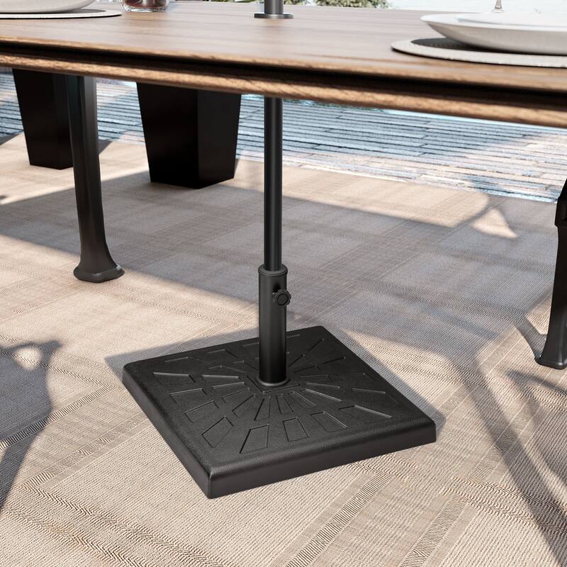 43 LBS Resin Square Base Stand for Outdoor Patio Market Table Umbrella