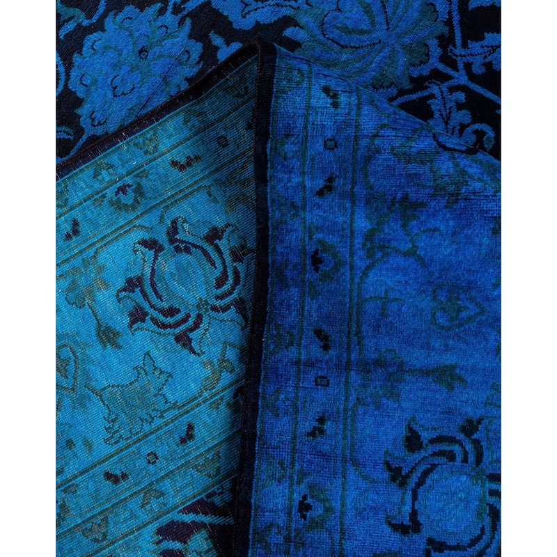 Fine Vibrance One-of-a-Kind Hand-Knotted Area Rug - Blue, 8' 2" x 10' 4" - 8' 2" x 10' 4"