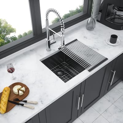 Kitchen Sink Undermount Singel Bowl Kitchen basin 16 Gauge Stainless Steel with 10 Inch Deep