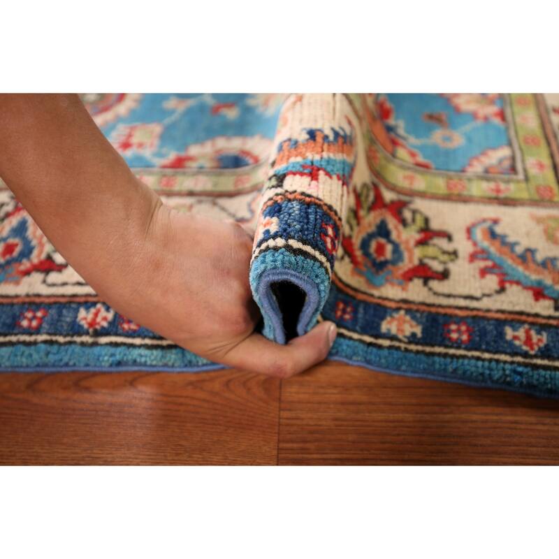 Blue Oushak Oriental Accent Rug Hand-Knotted Wool Carpet - 3'3" x 4'9"