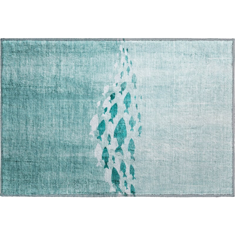 Premium Washable Super Modern Fish Soft Mayfield Rug