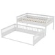 preview thumbnail 9 of 11, Convertible Bunk Bed with Ladder and Safety Guardrails, Solid Wood Frame