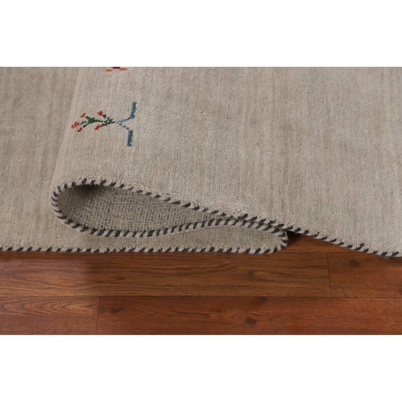 Gabbeh Indian Runner Rug Hand-Knotted Oriental Tribal Wool Carpet - 2'7"x 9'7"