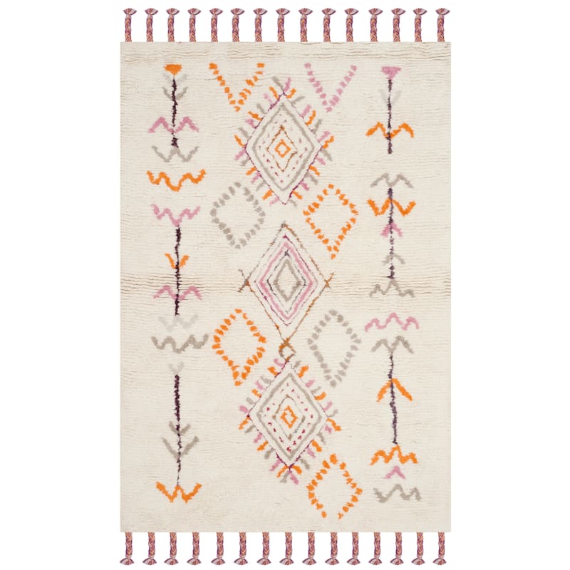 SAFAVIEH Handmade Casablanca Shag Larysa Tribal Moroccan Wool Rug