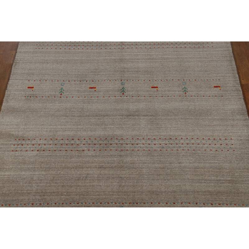 Tribal Gabbeh Indian Rug Handmade Contemporary Wool Carpet - 5'1" x 7'8"