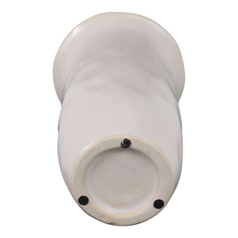 Decorative Vase - Ivory Ceramic Unique Flared Top