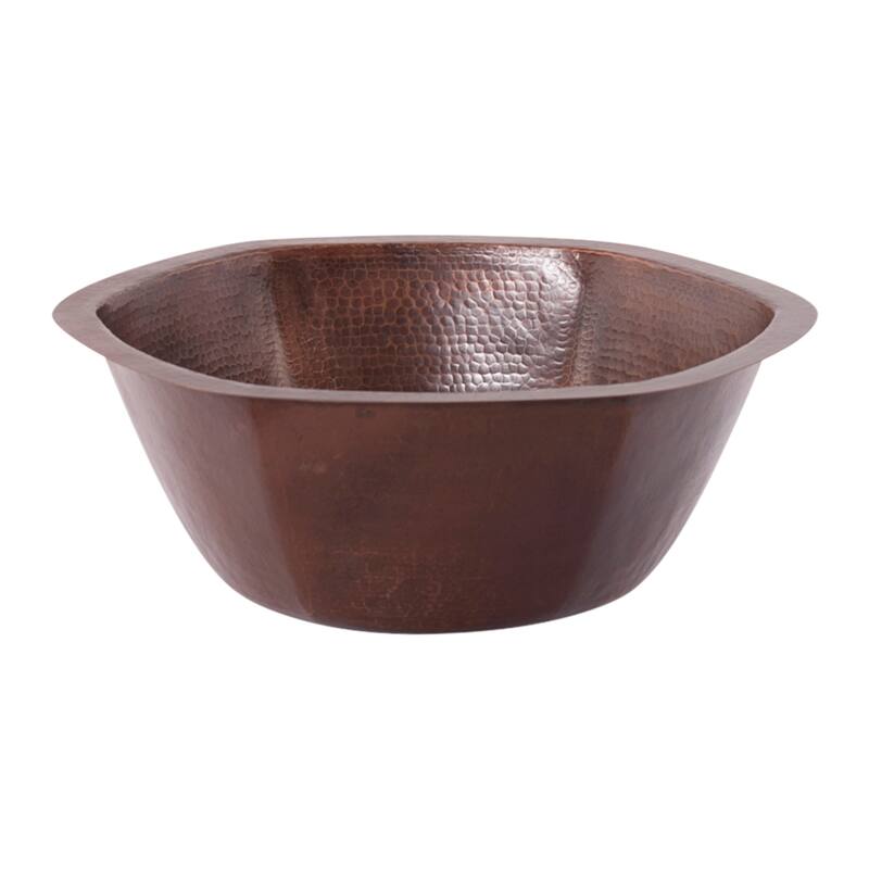 Miseno Hexagon 16" Copper Drop-In or Undermount Bar Sink