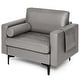 preview thumbnail 20 of 18, Costway Modern Accent Armchair Single Sofa with Bolster & Side Storage