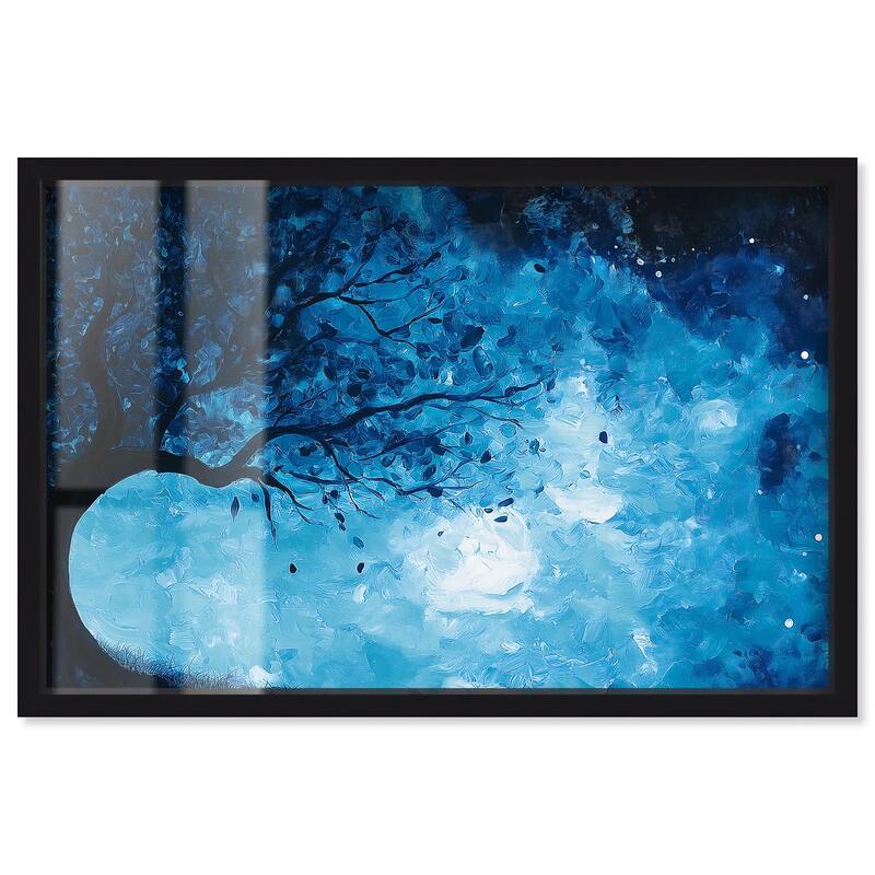 Fire and Ice Tree II Shadowbox by Art Remedy - Black - 24" x 16"