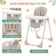 preview thumbnail 21 of 19, Foldable High Chair for Babies and Toddlers with Adjustable Height & Footrests