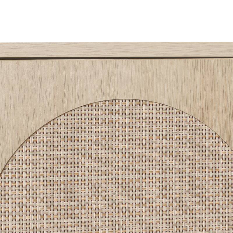 Corner Cabinet,Rattan Door,Freestanding Corner Tables For Small Spaces