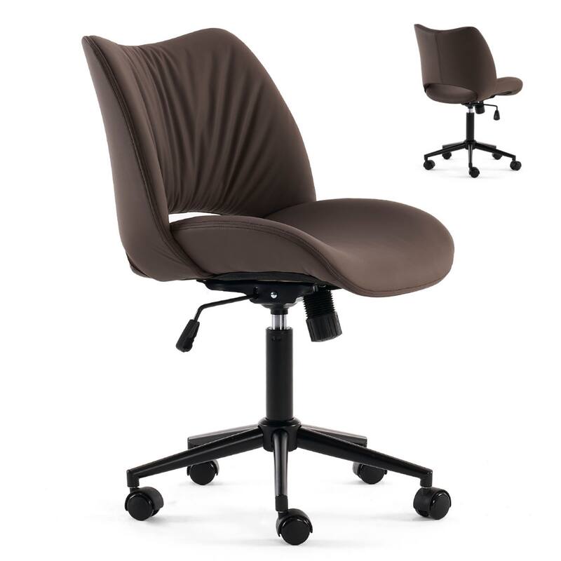 Ergonomic Faux Leather Office Chair, Swivel Task Chair