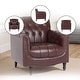 preview thumbnail 39 of 72, Tufted Accent Chair Vegan Leather Armchair for Living Room