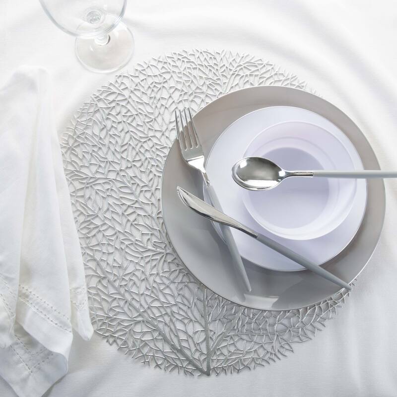 Home Details 4 Pack Round Tree Laser Cut Placemat