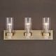 preview thumbnail 2 of 7, Uttermost Cardiff Antique Brass 3 Light Vanity - 10.13"H x 23"W x 5.75"D
