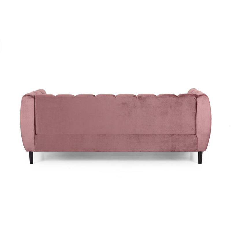 Blush Velvet 3-Seater Sofa