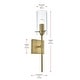preview thumbnail 7 of 10, Elegant Lighting LD2361 Elsreth 20" Tall Bathroom Sconce