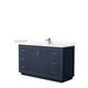 Option Dark Blue, Nickel Trim,Carrara Cultured Marble Top