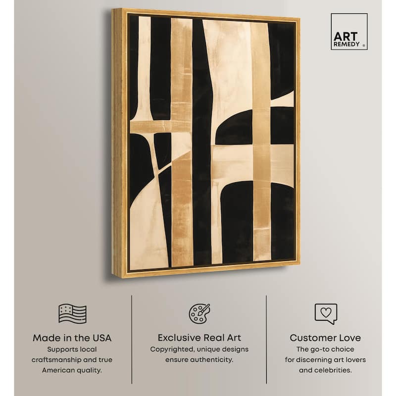 Noir and Gold I Canvas by Art Remedy