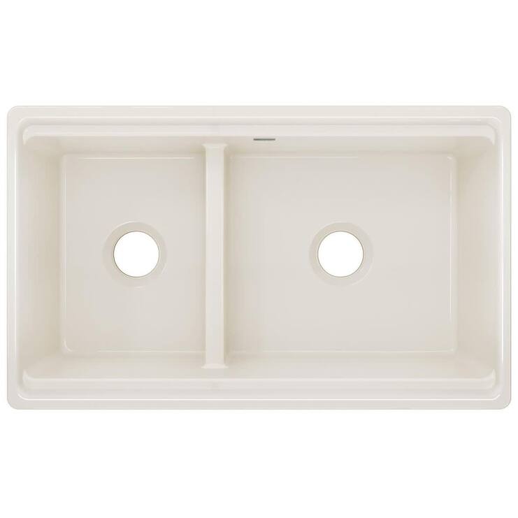 Elkay 33" Farmhouse Double Basin Fireclay Kitchen Sink with Cutting