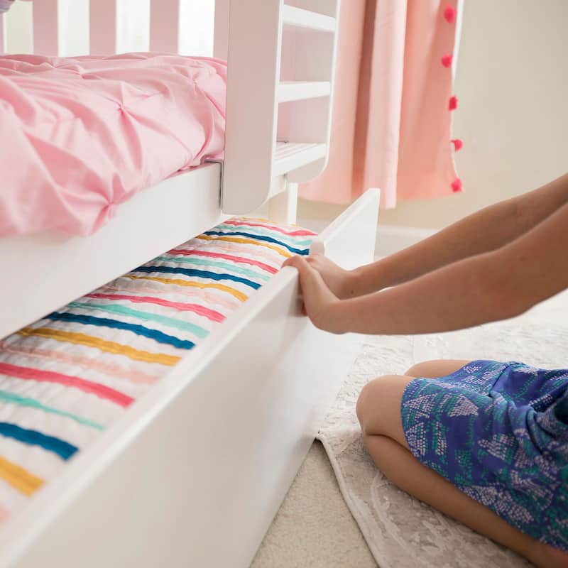Max and Lily Full over Full Bunk Bed with Trundle Bed