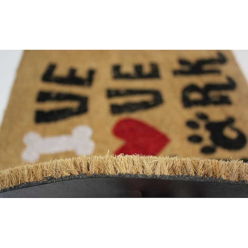 Printed Coir Doormat, Durable Outdoor/Indoor Rug, Welcome Mat, Pets