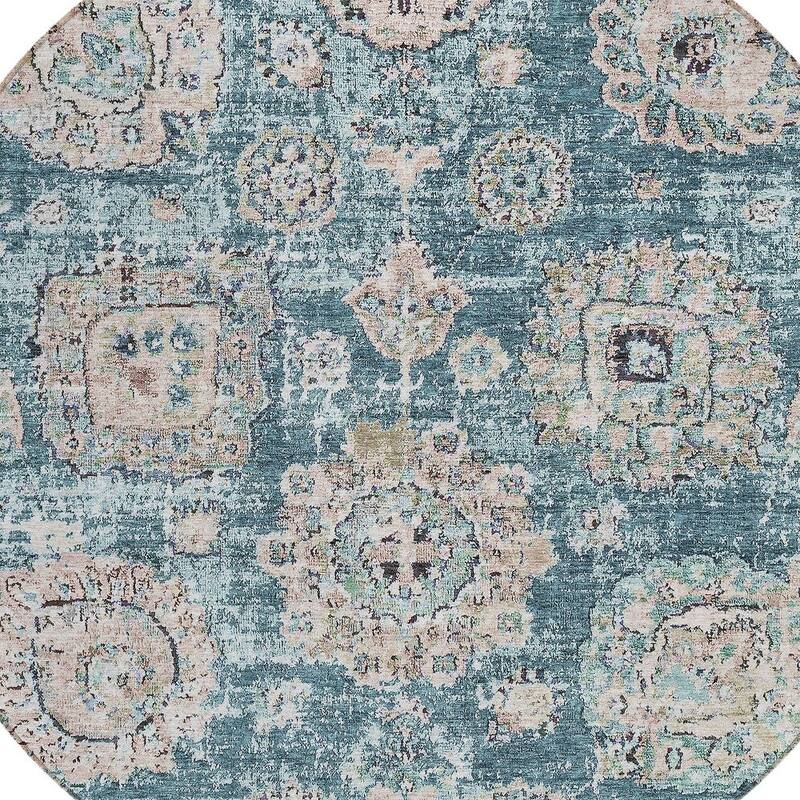 HomeRoots Floral Transitional Rectangle Outdoor Rug