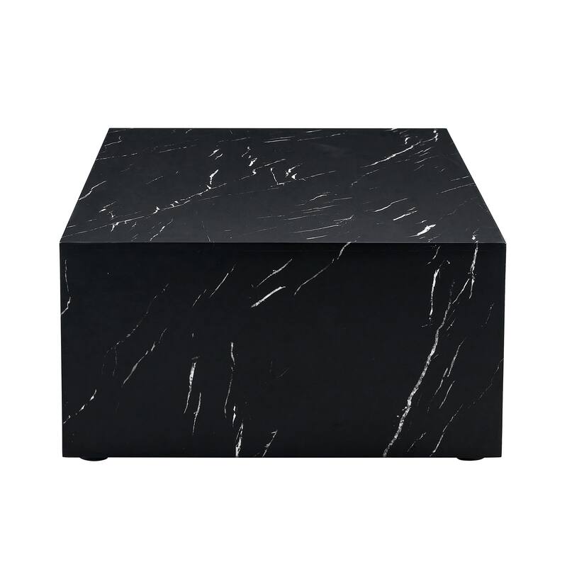 39.3*23.6*11.8"Marble Texture MDF Coffee Table, Luxurious Design Living Room Accent Table, Fashion Texture Design Coffee Table