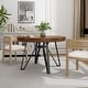 preview thumbnail 2 of 17, Christopher Knight Home Round Dining Table with Metal Base - 46.85" W x 46.85" D x 30" H Light Ash