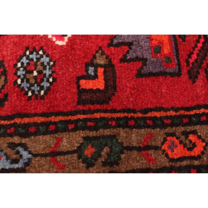 ECARPETGALLERY Hand-knotted Andelz Red Wool Rug - 4'5 x 7'6