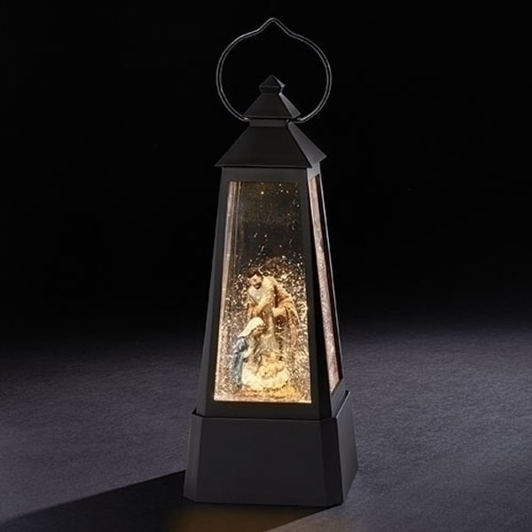 11” Holy Family Swirl Dome Black Lantern B/. Opens flyout.