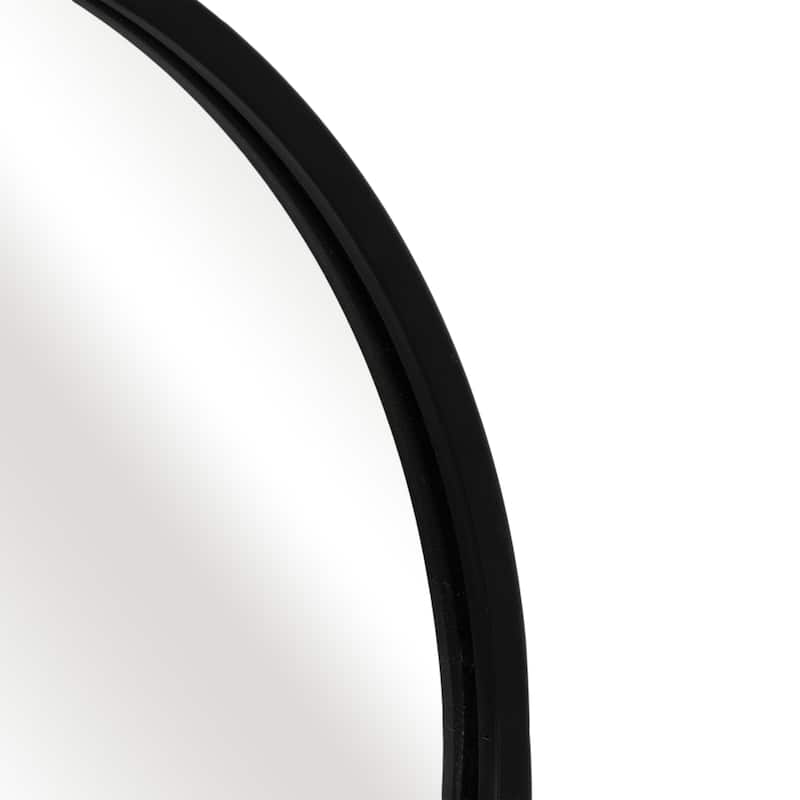 Sagebrook Home Metal, Capsule Mirror, Black, Oval, 39"H, Solid Color - 24" x 1" x 39"