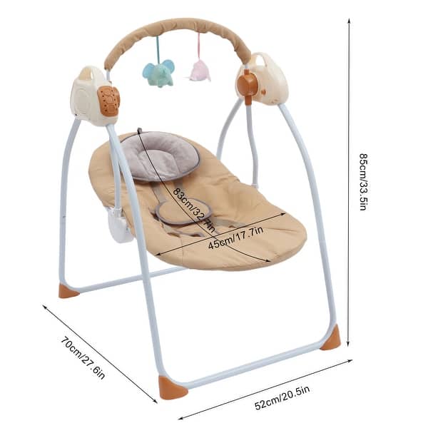 Lofn Rocking Infant Cradle Chair with Mattress Baby Bouncer Swing Seat