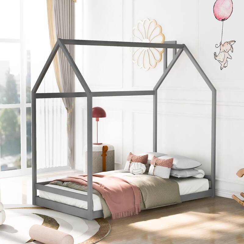 House Bed Frame Wood Bed