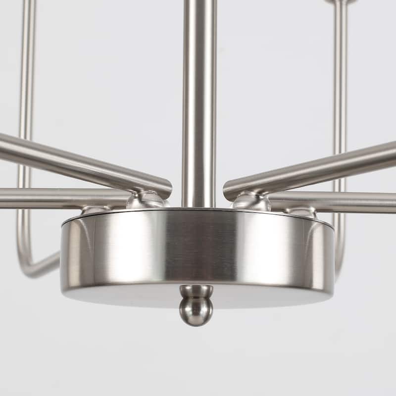 Modern 6-Light Candle Chandelier Classic Ceiling Light for Dining Room Kitchen Island - N/A