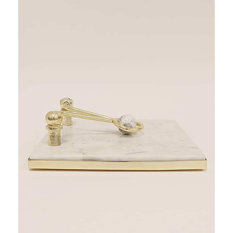 Square Napkin Holder with Clear Ball - 7.5"