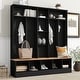 preview thumbnail 2 of 18, 66.9" W Hall Tree with Storage Bench,Cube Storage,Shelves and 8 Hooks