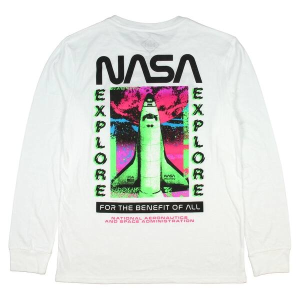 Shop Black Friday Deals On Nasa Space Shuttle Discovery Neon Long Sleeve Men S T Shirt Overstock 31253727 M